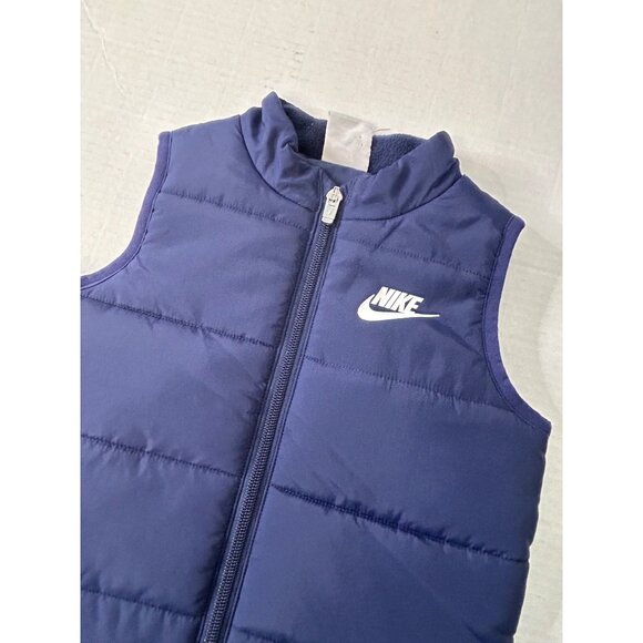 Nike Toddler Puffer Vest Navy Blue 3T Fall Outerwear Unisex Kids Boy Girl New - Picture 2 of 6